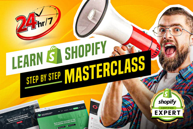 Gig Preview - Teach you shopify store design, learn anything about shopify