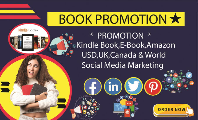 Gig Preview - Do amazon kindle book promotion,ebook marketing,audiobook,children book to usa