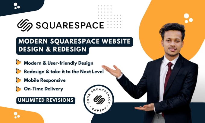 Gig Preview - Do modern squarespace website design, redesign or develop squarespace website