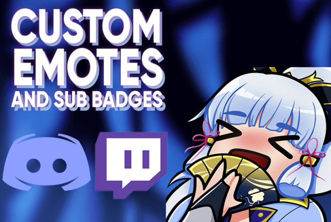 Gig Preview - Draw custom emotes and badges for twitch and discord