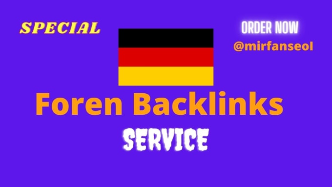 Gig Preview - Do german forum backlinks