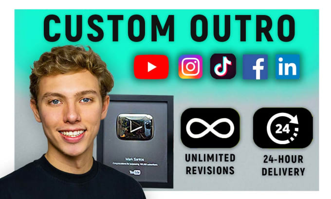 Gig Preview - Our agency will create a custom youtube outro endscreen