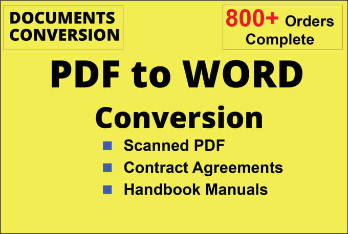 Gig Preview - Retype or convert scanned pdf to word, excel