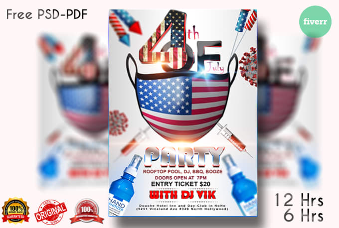 Gig Preview - Design superb 4th of july flyer within 12hrs