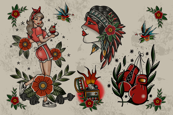 Bestseller - do neo traditional and oldschool tattoo designs