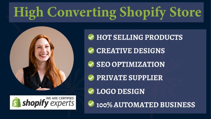 Gig Preview - Build a profitable shopify dropshipping store for you