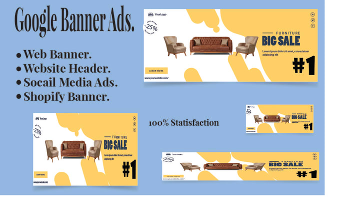 Gig Preview - Design professional website banners, ads and headers