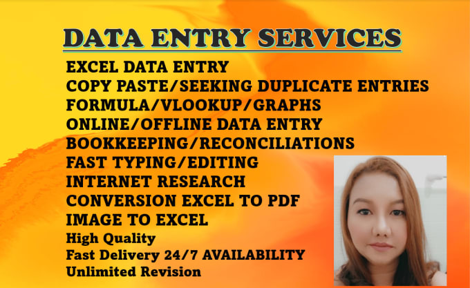 Bestseller - do excel data entry,  editing,formula,conversion,bookkeeping