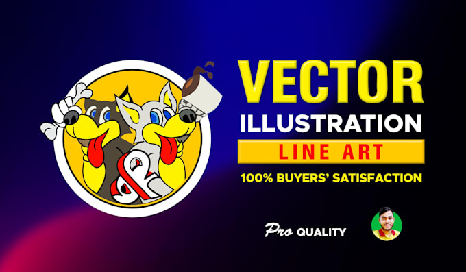 Gig Preview - Turn hand drawn design to colorful vector art illustration