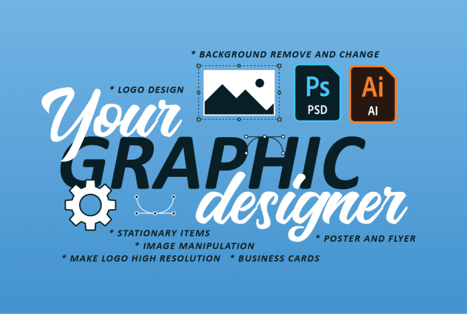 Gig Preview - Be your graphic designer for adobe photoshop, illustrator