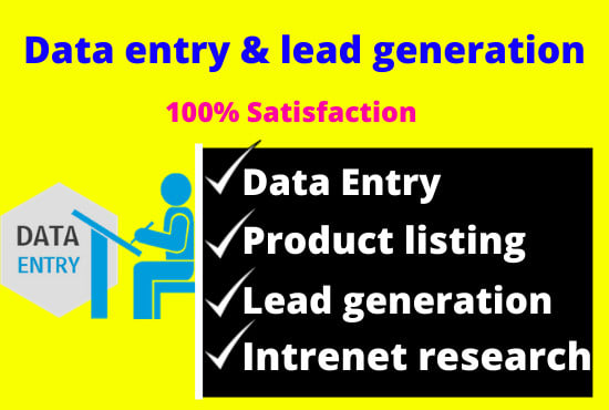 Gig Preview - Do accurate data entry web research and lead generation