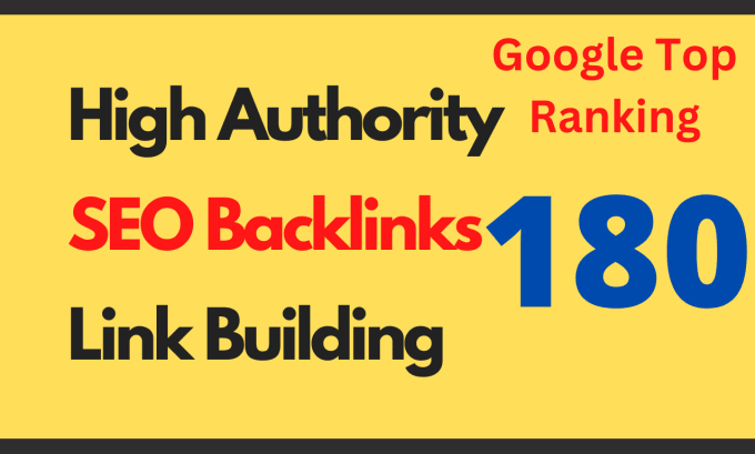 Gig Preview - 180 white hat SEO backlinks service link building for google top ranking