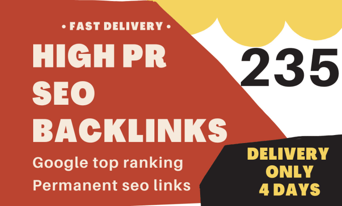 Gig Preview - 235 powerful high pr backlinks service SEO link building