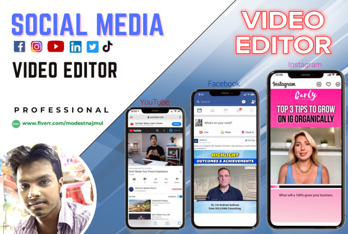 Gig Preview - Edit social media videos within your required time