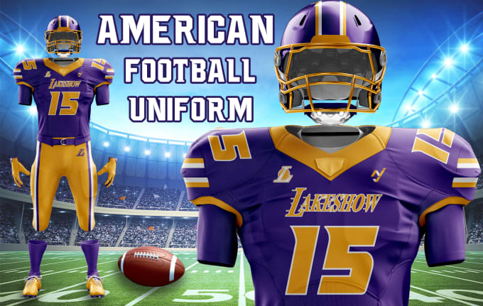 Graphicsguru11: I will design best american football uniform and 3d mockup  for $25 on fiverr.com