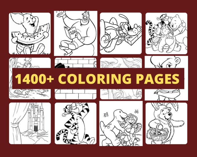 Gig Preview - Send 1400 coloring pages for kids