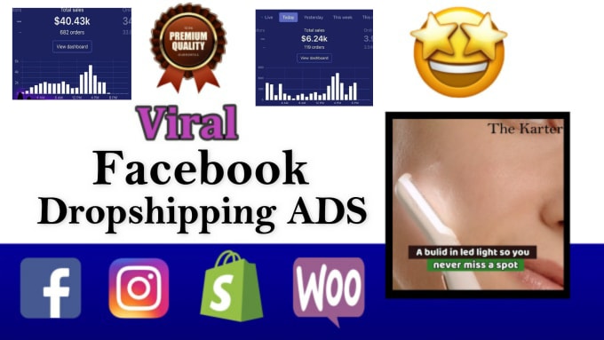 Gig Preview - Create viral facebook dropshipping video ads