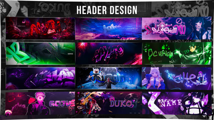 Gig Preview - Design a custom anime banner