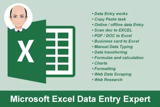 Gig Preview - Do data entry,web research and copy paste work in excel