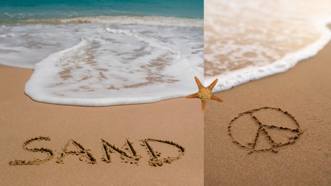 Gig Preview - Write any message or name on a tropical beach sand