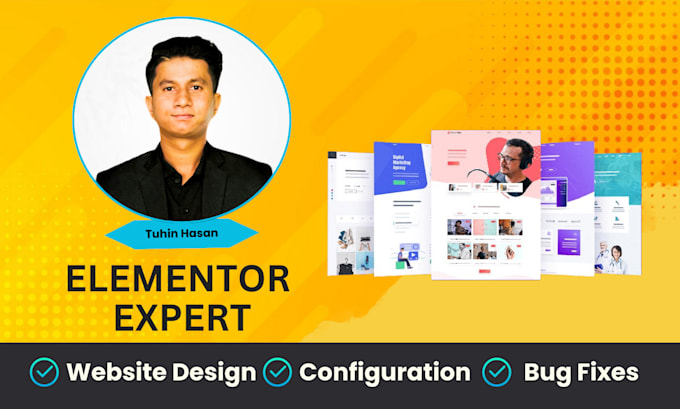 Gig Preview - Design responsive wordpress website using elementor