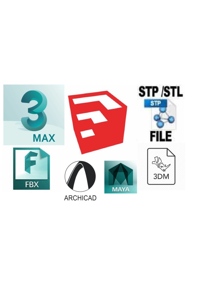 Gig Preview - Convert your sketchup file into rhino, fbx, step, stl, glb