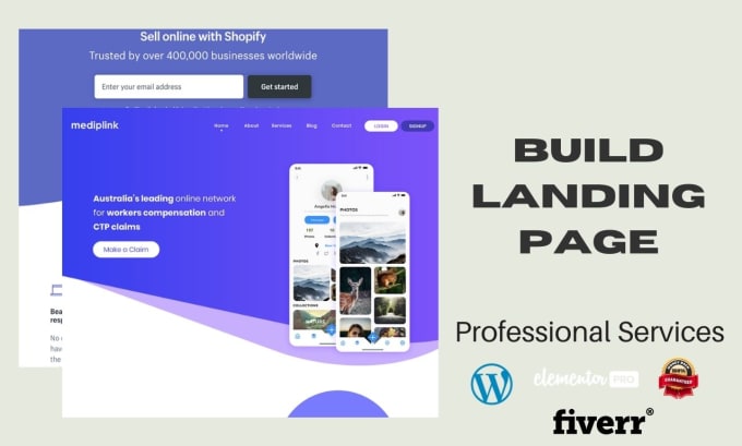 Gig Preview - Create a responsives wordpress landing page