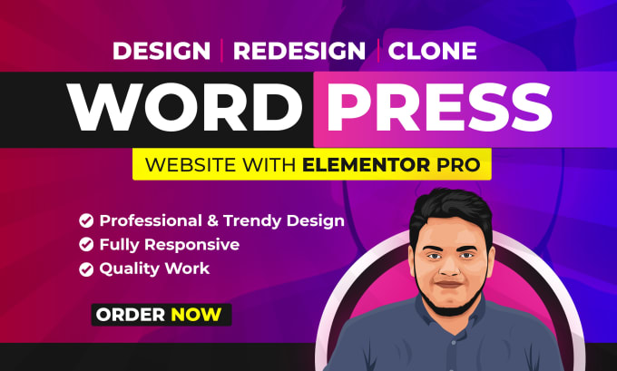 Gig Preview - Design, redesign or clone wordpress website by elementor pro