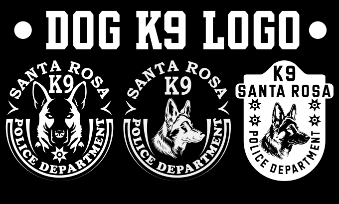 Gig Preview - Do professionally black and white dog k9 logo t shirt