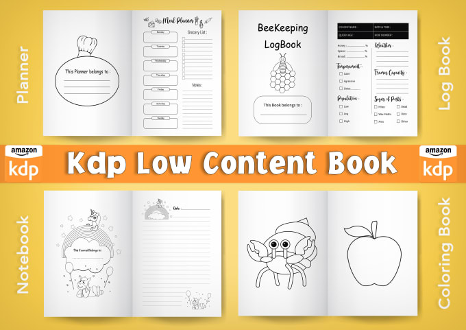 Gig Preview - Create custom low content interior book and covers for kdp