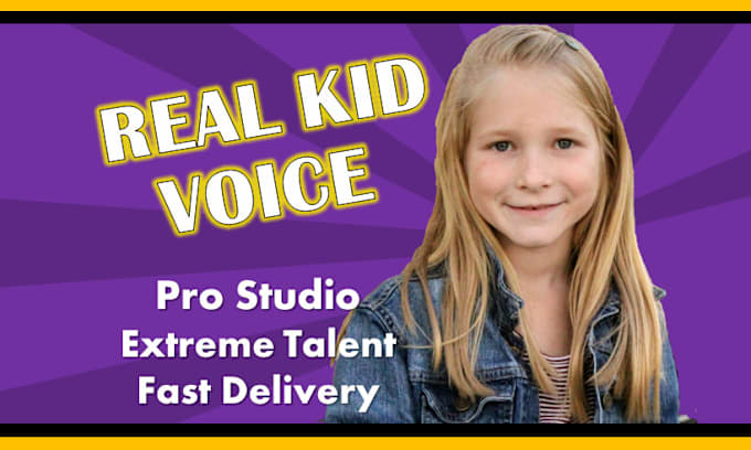 Gig Preview - Record a professional, american girl kid voice over