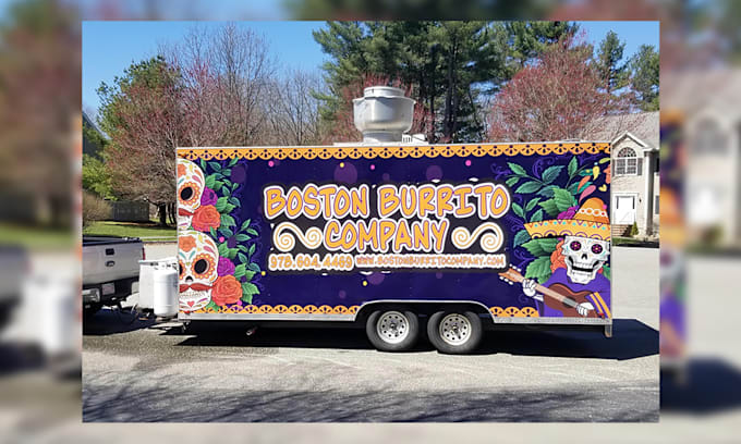 Gig Preview - Do full food truck wrap design, partial food truck wraps vehicle wrap, car wrap