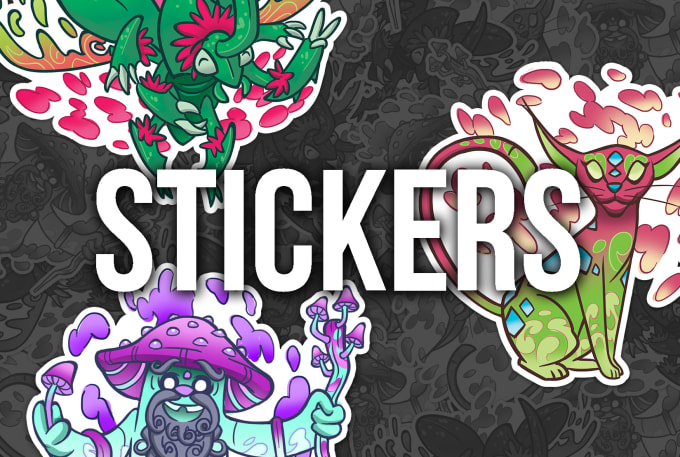 Gig Preview - Create artworks for your stickers or characters