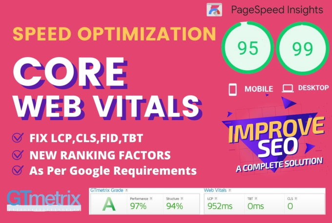 Gig Preview - Fix core web vitals for wordpress speed optimization