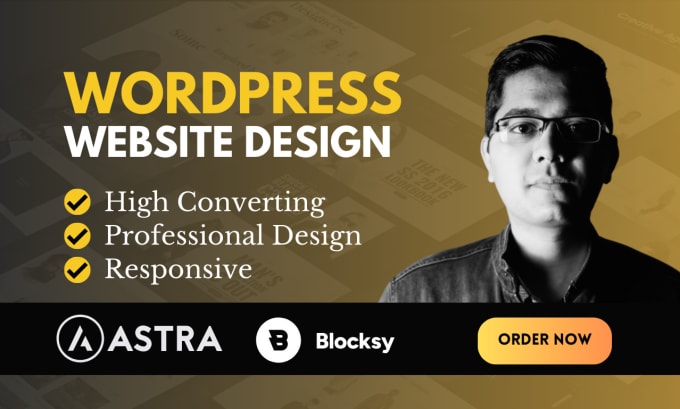 Gig Preview - Do wordpress website design with astra or blocksy theme