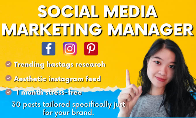 Gig Preview - Be your social media manager for 1 month