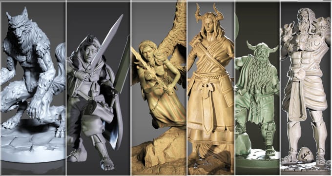 Gig Preview - Sculpt 3d miniatures  for 3d printing