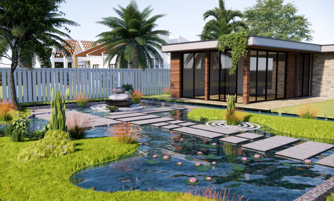 Gig Preview - Do front yard and backyard landscape design, landscape architect