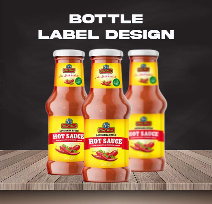 Gig Preview - Bottle label design, sauce label design, product label design