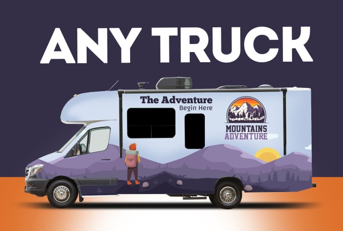 Gig Preview - Design your food truck wrap camper caravan casita trailer rv exterior motorhome