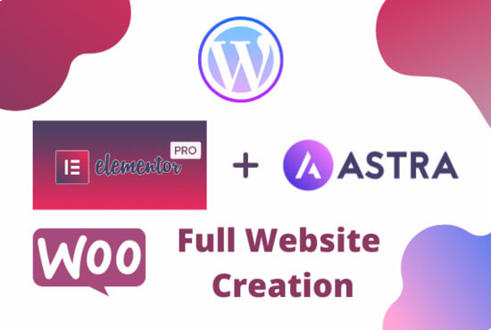 Gig Preview - Do website creation with woocommerce,  elementor pro, astra pro