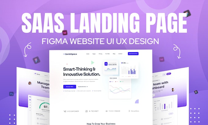 Bestseller - do saas landing page, figma UI design, website UI UX design, figma design