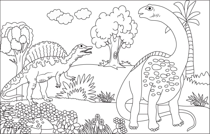 Gig Preview - Do unique coloring book page and book illustration for kids