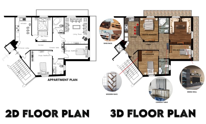 Gig Preview - Be your architect, draft your house architectural floor plans, 3d floor plans