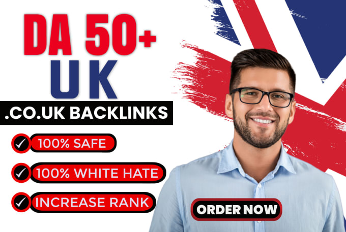 Gig Preview - Build 100 high authority UK dofollow seo backlinks service da 50, link building