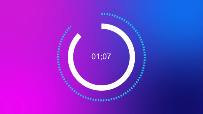 Gig Preview - Create animated countdown timer video up to anytime