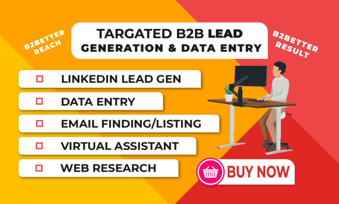 Gig Preview - Be your virtual assistant for b2b lead generation, data entry and email finding