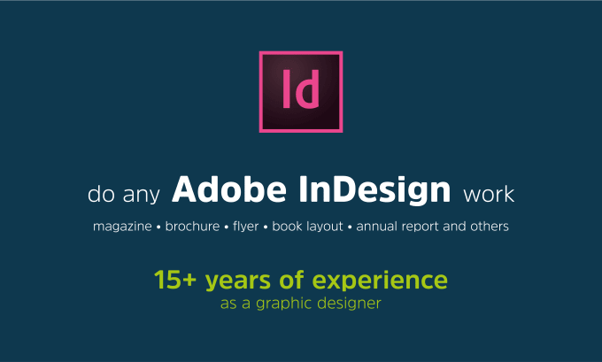 Gig Preview - Do any adobe indesign work