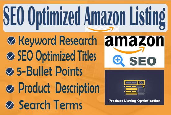 Gig Preview - Write SEO optimized amazon product listing  description amazon fba copywriting