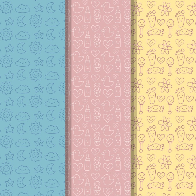 Gig Preview - Design cute seamless baby pattern